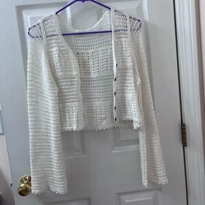 White cardigan